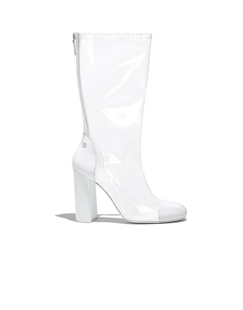 chanel clear white boots|rubber Chanel boots 2021.